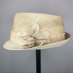 Fedora Hat with Flower Decoration